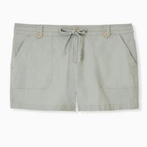 Torrid Green Linen Pull On Shorts Sage Drawstring Plus Size 12  NEW